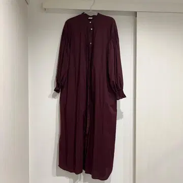 URBAN RESEARCH DOORS 버건디 롱 셔츠 원피스