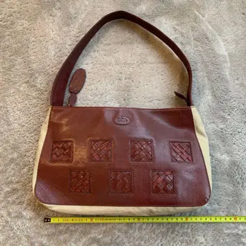 가죽 숄더백 브라운 베이지