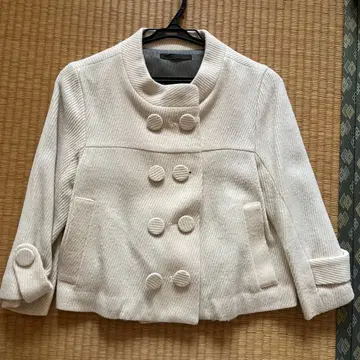 화이트 노카라 자켓 M