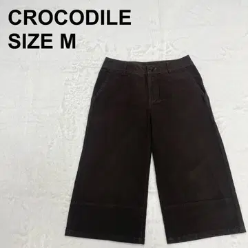 크로커다일 코듀로이 와이드 팬츠 크롭 팬츠 하프 949