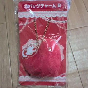 키티 복권 빨간색 퍼 백참 골드 체인