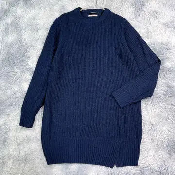 niko and [ 3 ] 니트 원피스 네이비 봄/가을/겨울 빅 사이즈