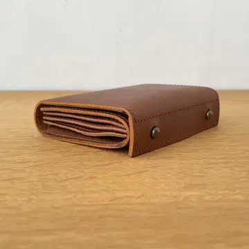 미사용 m+ 엠피우 크롬 엑셀 모카 밀레폴리에 미니 지갑