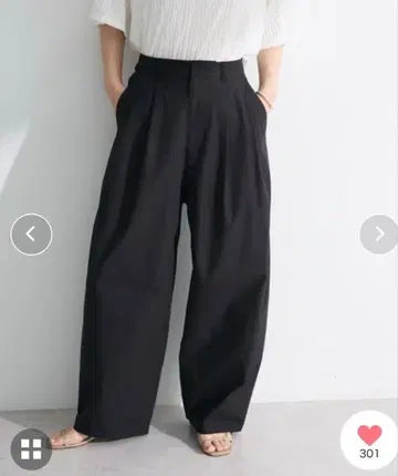 ELENCARE DUE 코쿤 턱 팬츠 블랙