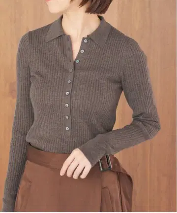 IENA 2025AW 이탈리아 얀 RIB 옷깃 풀오버