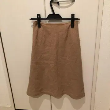 스커트 무릎 기장 스커트 플레어 스커트 캐주얼 베이지 귀여운 고급스러운