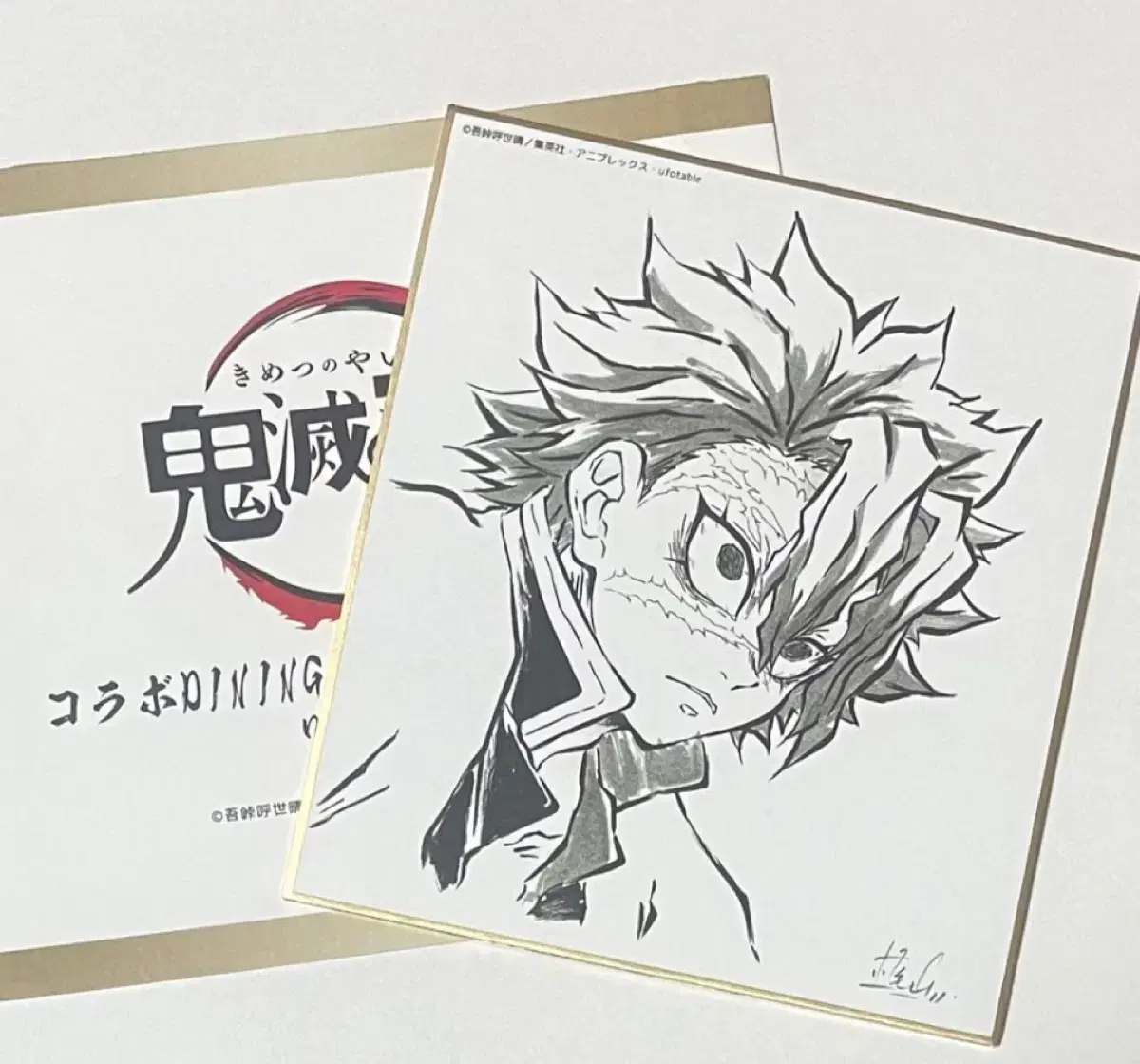 Demon Slayer: Kimetsu no Yaiba Sanemi Shinazugawa DINING duplicate mini shikishi goods