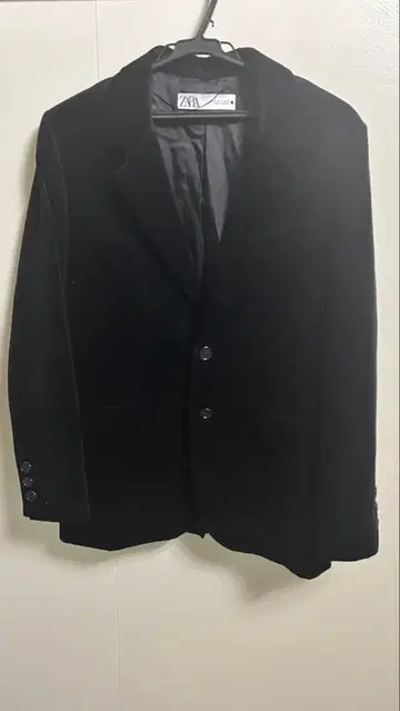 ZARA 블랙 벨벳 테일러드 자켓