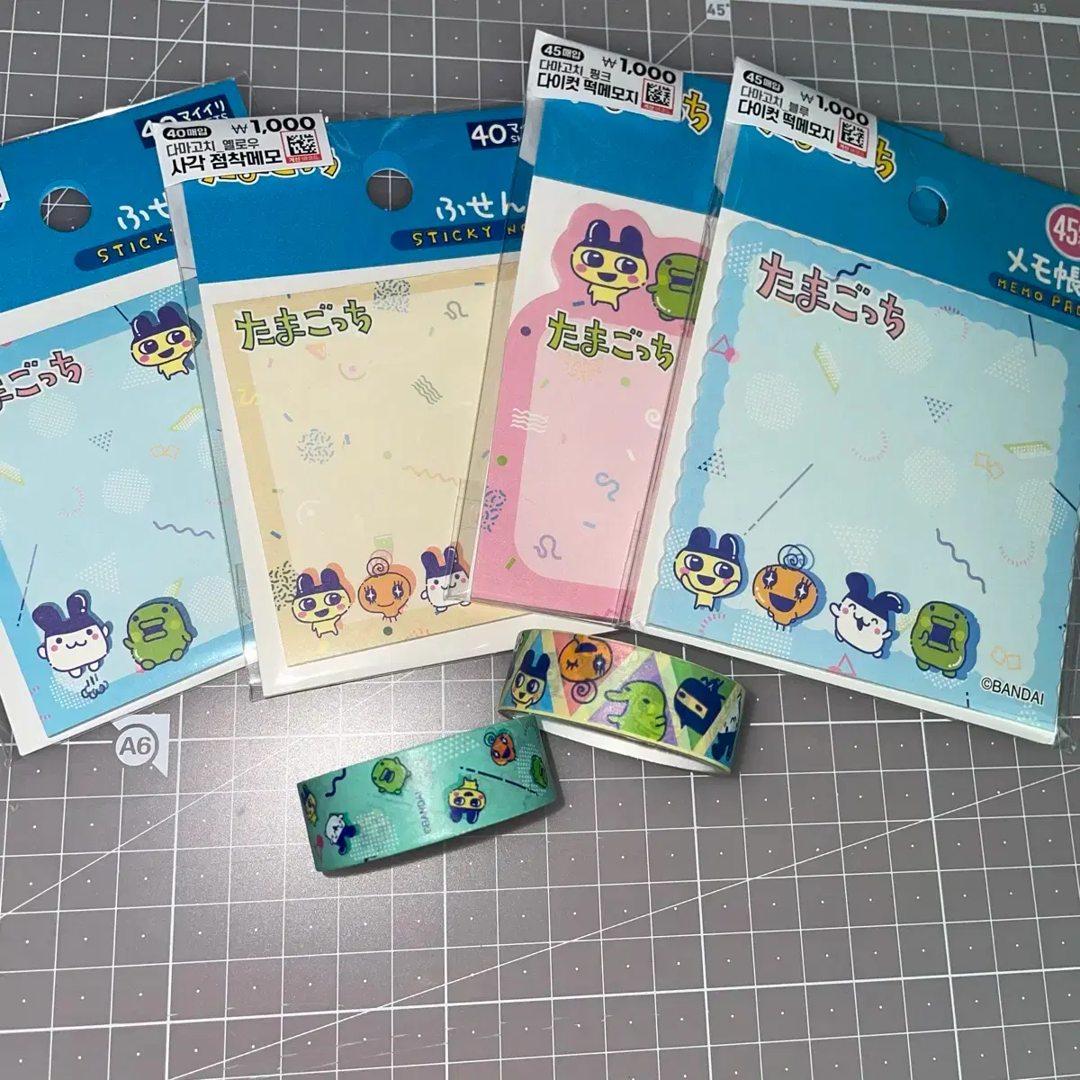 Daiso Tamagotchi Masking Tape & Memo Pad