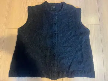 늑대와 올빼미 니트 베스트 블랙