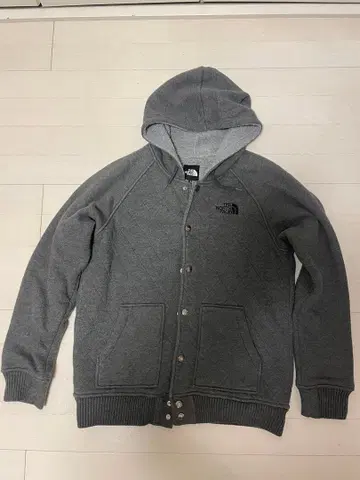 THE NORTH FACE 그레이 후드 부착 후드티 S