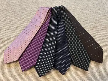 도트 무늬 넥타이 6개 세트