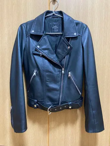 ZARA Trafaluc 블랙 가죽 라이더 자켓 S