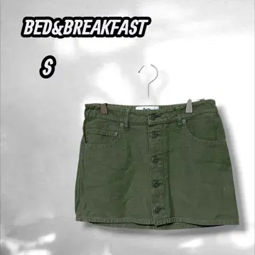 [베드&브렉퍼스트] 미니 스커트 심플 캐주얼 카키 S
