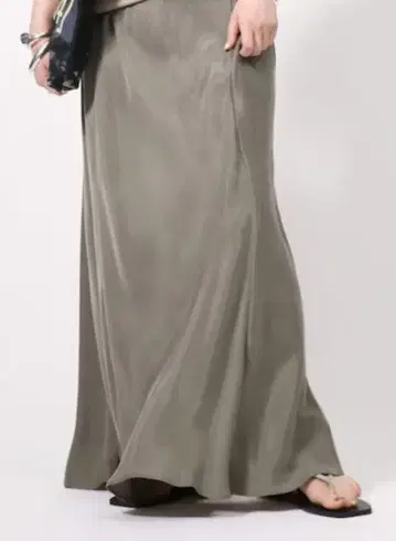 AP STUDIO New 피브릴 큐프라 스커트 카키 38