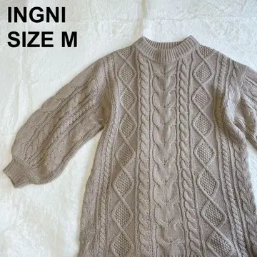 INGNI 잉그 케이블 니트 원피스 오버 사이즈 9909