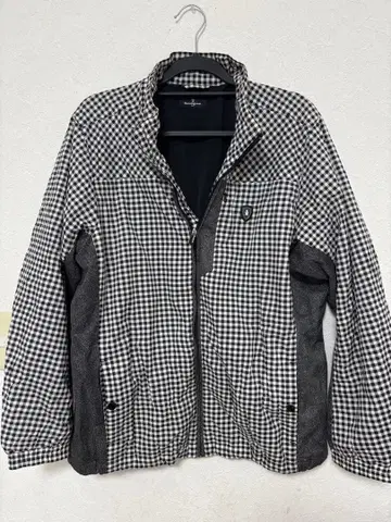 Munsingwear 나일론 자켓 블랙 화이트 체크