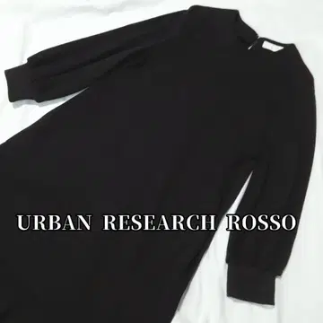 URBAN RESEARCH ROSSO 롱 원피스 프릴 블랙