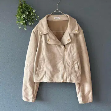 아쿠아이스 [M] 고급 쿨 매끄러운 스웨이드 느낌 더블 라이더 자켓