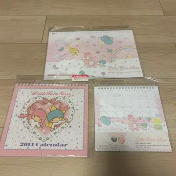 산리오 키키라라 리틀트윈스타 탁상 달력 벽걸이 2014년