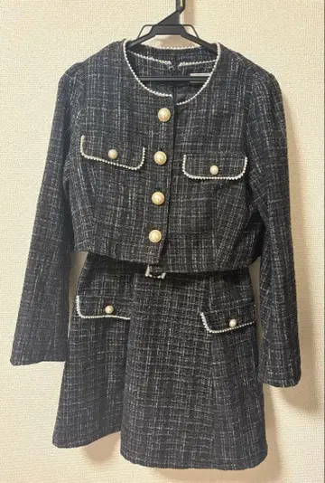 Ank Rouge 트위드 원피스 자켓