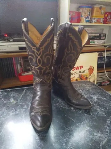 토니라마 빈티지 웨스턴 부츠 골드 라벨 카우보이 부츠