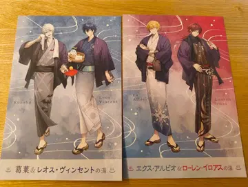 니지산지 극락탕 쿠츠하 & 레오스 에크스 & 로렌 특전 엽서 2장 세트