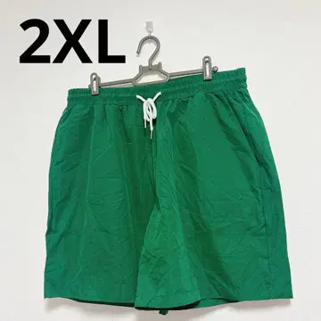 SHEIN 그린 컬러 숏팬츠 XXL 하의 남성용 그린