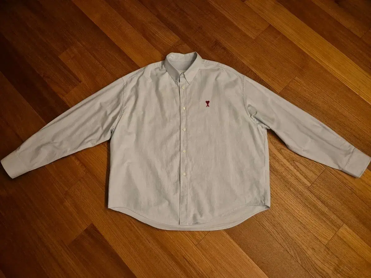 Ami 23FW Small Heart Oxford Overshirt Haneul Department Store Authentic XL