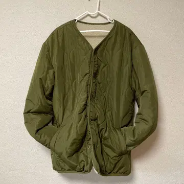 올리브 퀼팅 자켓 L