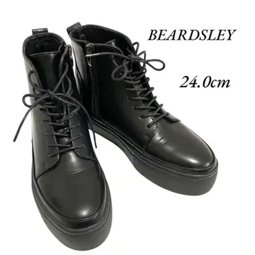 BEARDSLEY 레이스업 라이트 슈즈 24.0cm 블랙 비어즐리