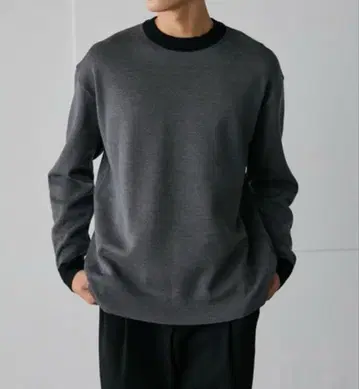 UNITED TOKYO 울 밀라노 리브 크루넥 니트