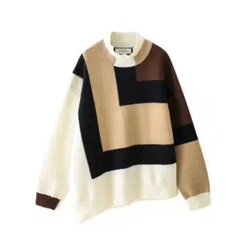 Cullni 컬러 블록 터틀넥 니트