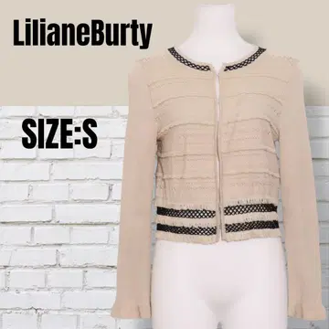 새상품급 릴리안 뷰티 에클라 레이스 절개 가디건 S 숏 기장