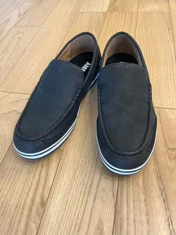 블랙 스웨이드풍 슬립온