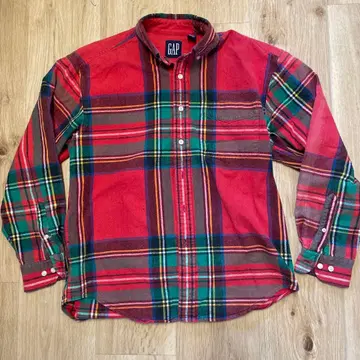 GAP 체크 무늬 플란넬 셔츠 긴팔 90년대 택