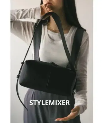 [ 새상품급 ] 와이드 벨트 스퀘어 백 스타일믹서 블랙