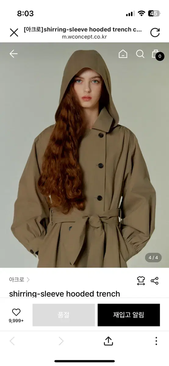 Acro Suzy Hooded Trench Coat