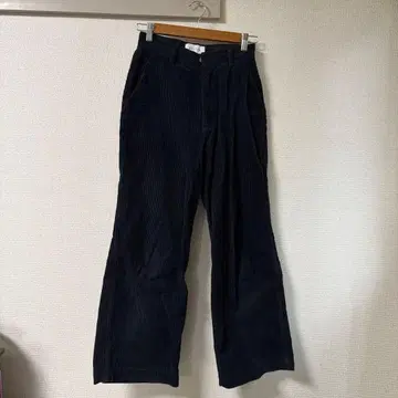 BELPER 다크 네이비 코듀로이 와이드 팬츠