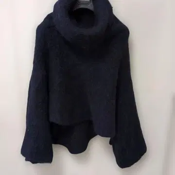 alume 도톰 울 터틀넥 돌먼 슬리브 니트 풀오버