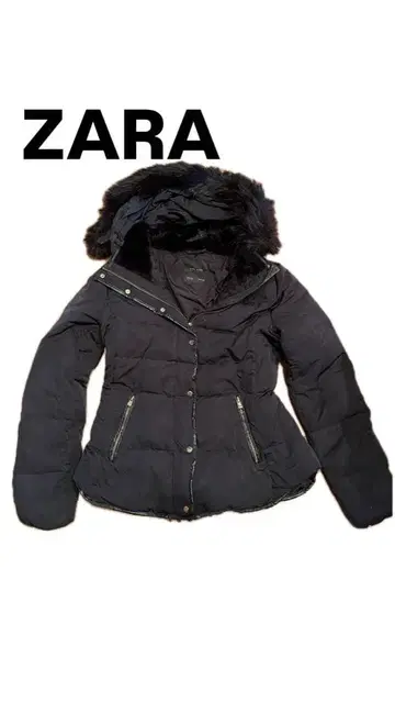 ZARA 블랙 다운 자켓 M