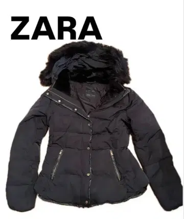 ZARA 블랙 다운 자켓 M
