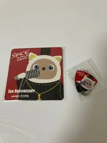 LOVOT 카페 5주년 코스터 키링 세트