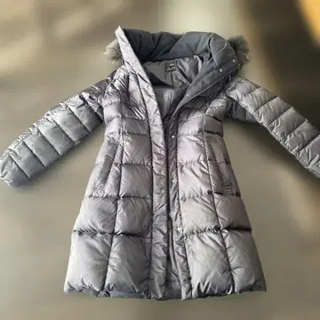 23구 후드 부착 다운 코트 네이비