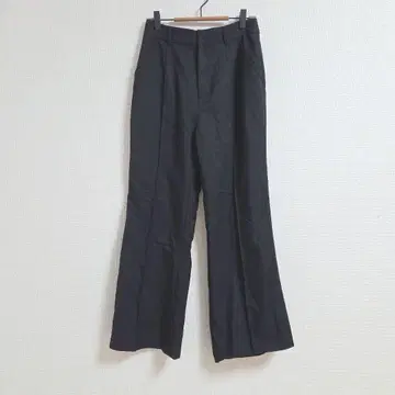 PAGEBOY 페이지 보이 와이드 팬츠 M 블랙 센터 프레스