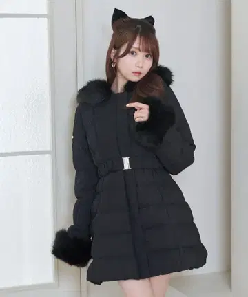 로제 뮤즈 jacquard down coat