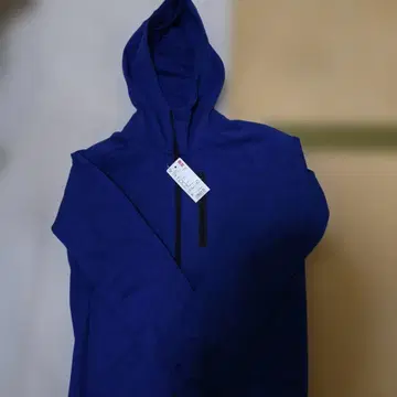 미사용 유니클로 후드 맨투맨 블루 S 사이즈