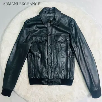 [ 새상품급 ] ARMANI EXCHANGE 양가죽 가죽 블루종 자켓