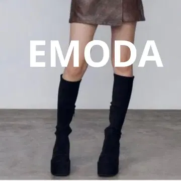 [ EMODA ] 매년 겨울 인기 만점 블랙 스웨이드 롱 부츠