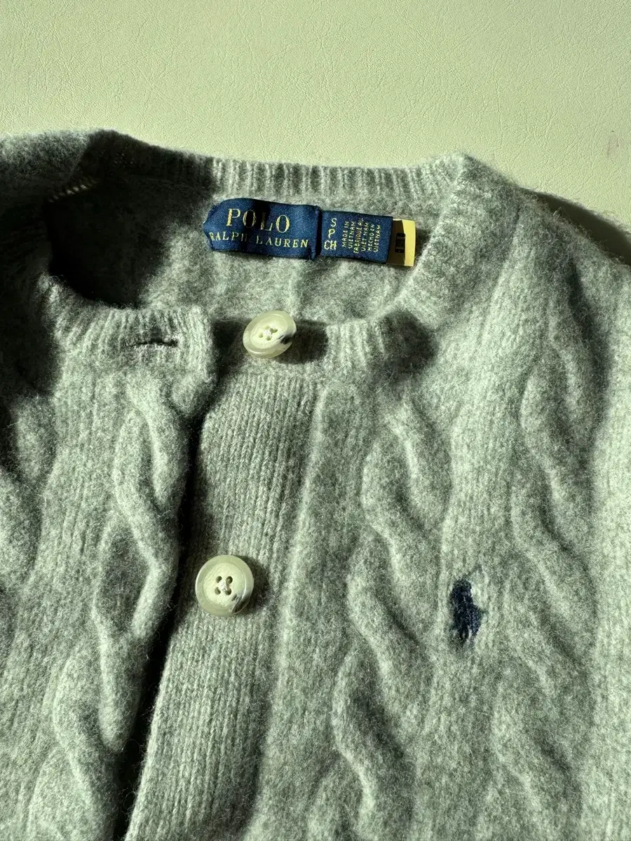 (QR O) Polo Ralph Lauren Wool Cashmere Cable Knit Cardigan Women's S